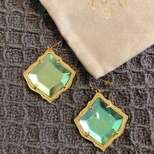 Kendra Scott Dichroic Glass KIRSTEN Gold Earrings